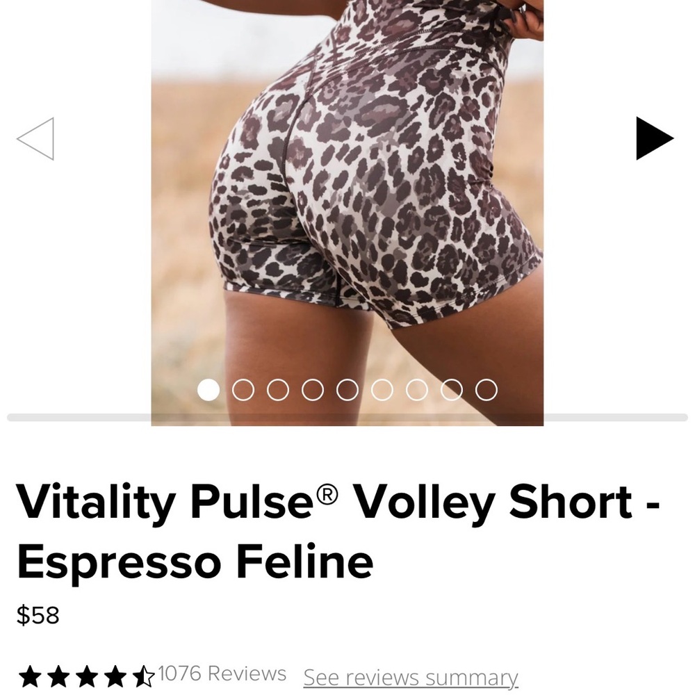Vitality Pulse® Volley Short - Espresso Feline - Size Large